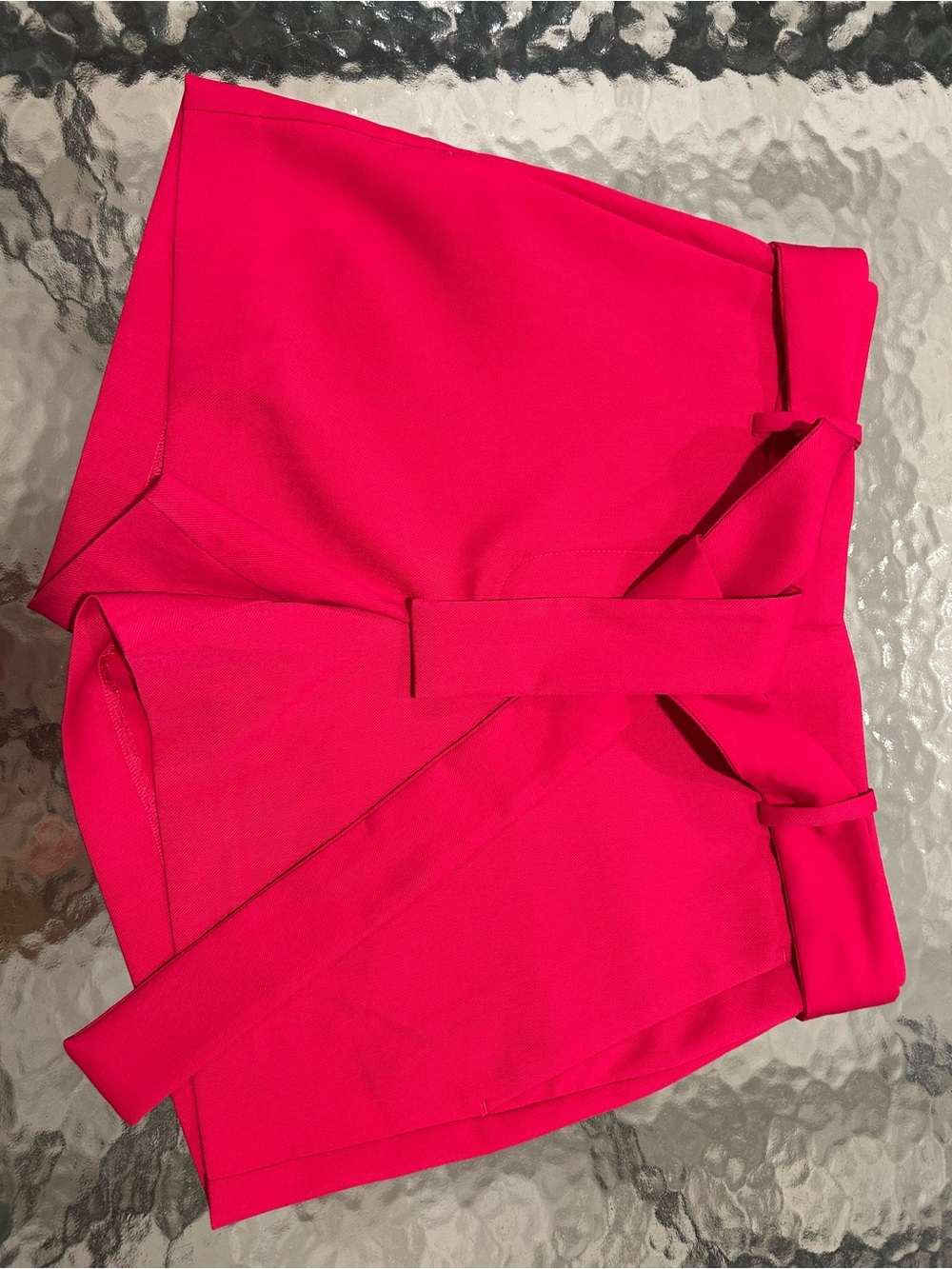 Ann Taylor Bright Pink Tie-Waist Skort